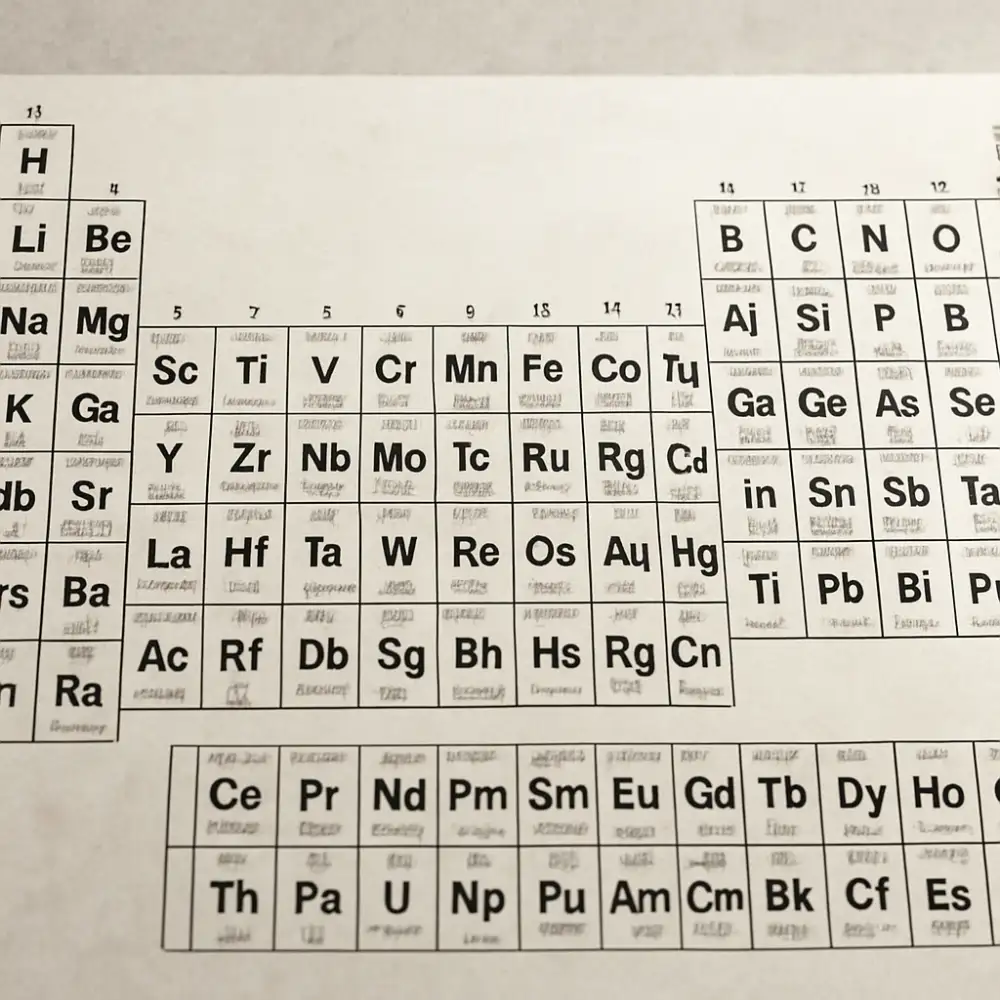 tabulka prvků chemie