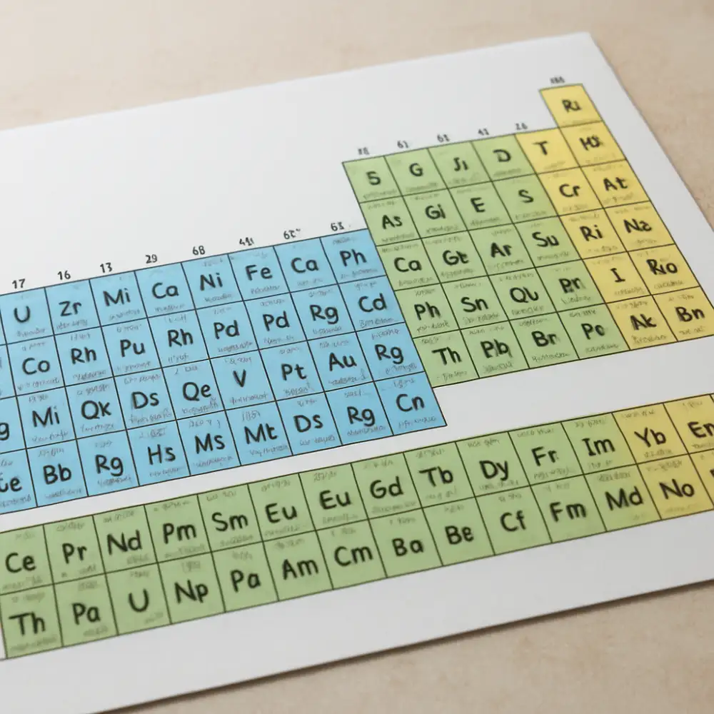 tabulka prvků chemie