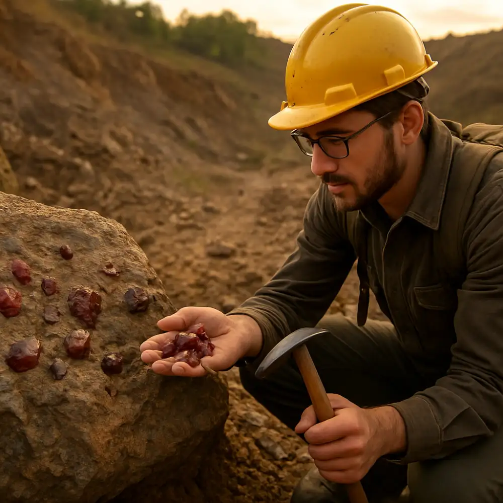 jesenicky granát geologie
