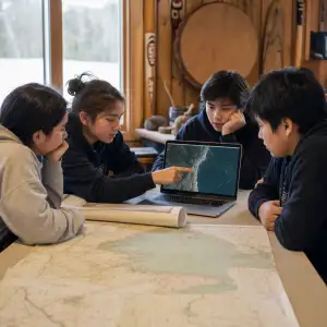 Žáci Kmene Passamaquoddy Zkoumají Erozi Pobřeží Pomocí Nasa Snímků I Staletých Map