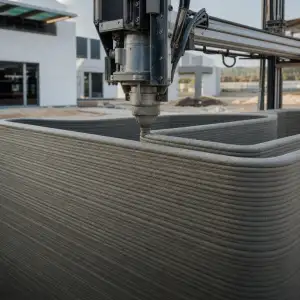 Irští Vědci Vyvinuli Geopolymer Bez Cementu Vhodný Pro 3D Tisk Staveb