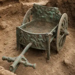 Archeologové Ve Španělsku Objevili 2400 Let Starý Bronzový Rituální Vůz S Mytologickou Výzdobou
