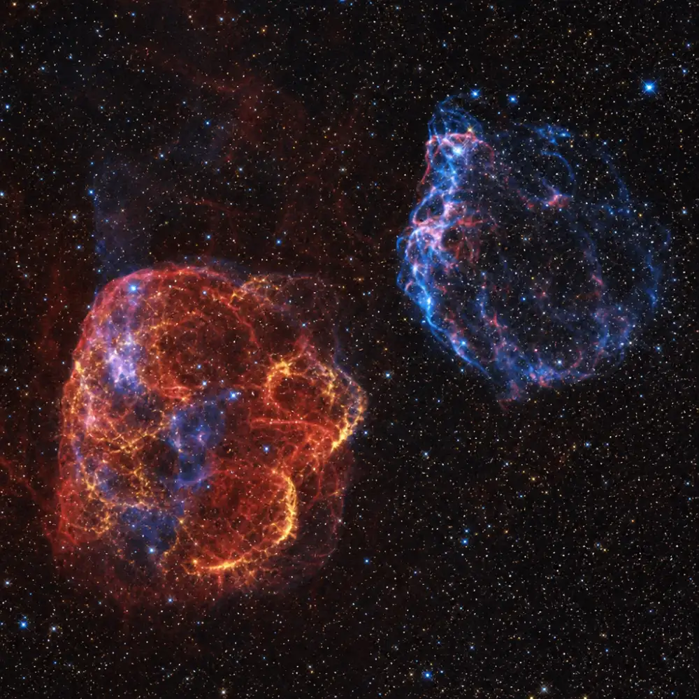 Astronomové Poprvé Objevili Dvojici Pozůstatků Supernov Ze Společného Binárního Systému