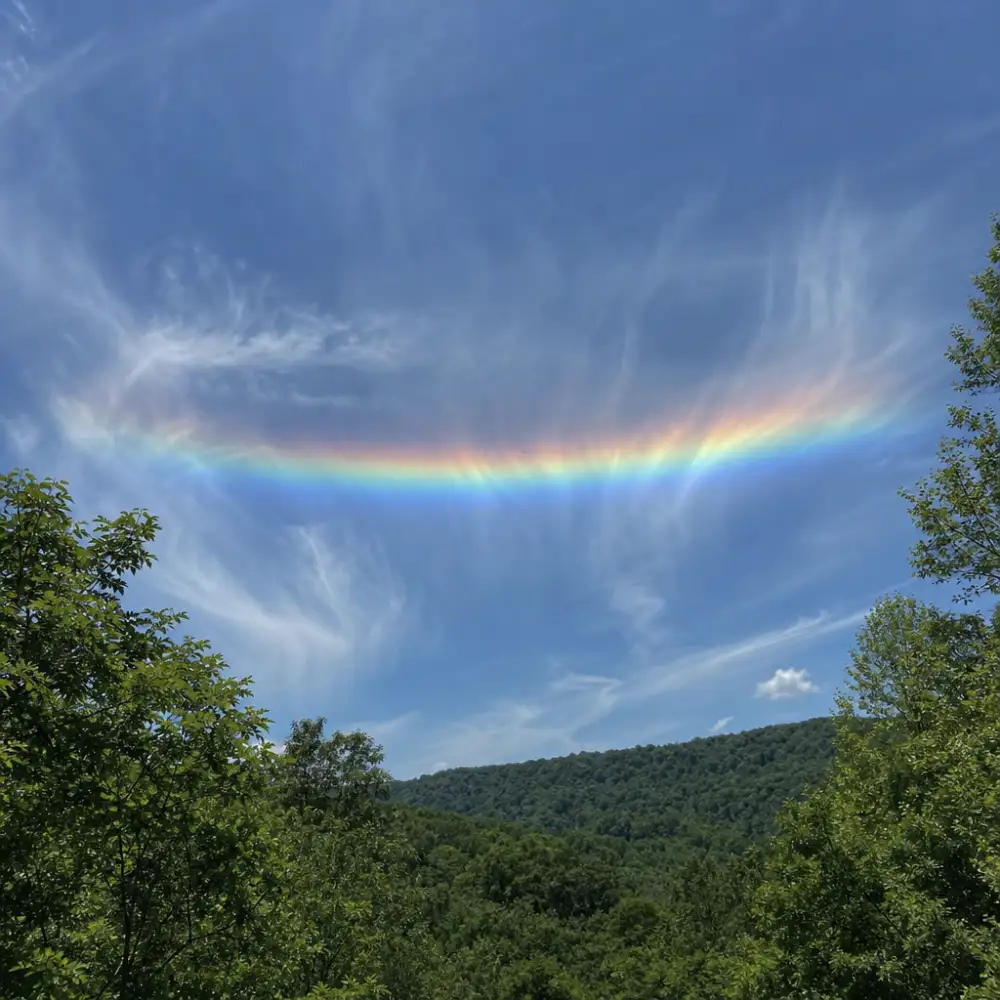 Nad Západní Virginií Se Objevila Vzácná Ohnivá Duha, Fotografka Zachytila Circumhorizon Arc