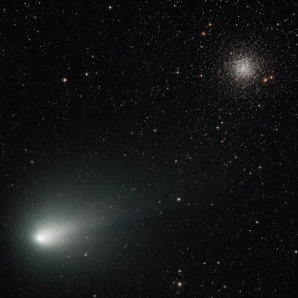 Nasa Zveřejnila Snímek Komety Tempel 2 A Vzdálené Hvězdokupy Messier 30