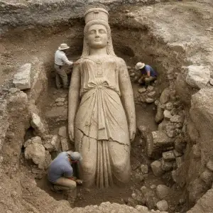 V Tureckém Sardisu Archeologové Objevili Téměř 2500 Let Starou Monumentální Sochu
