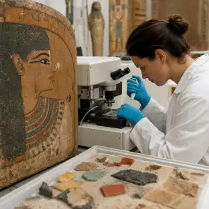 Proteinová Analýza Odhaluje Tajemství Pigmentů A Pojiv Ve Starověkém Egyptském Umění