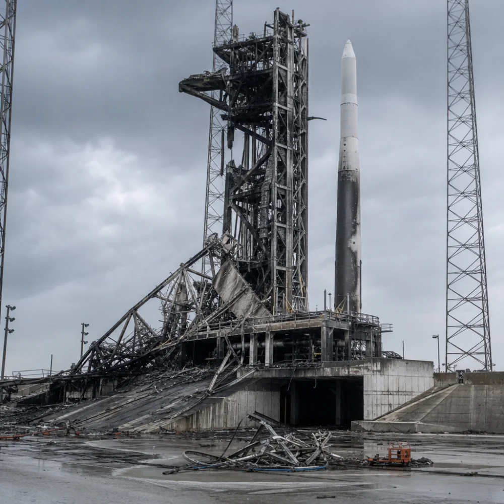 Exploze Rakety New Glenn V Květnu 2026 Poškodila Startovací Rampu, Opravy Potrvají Rok