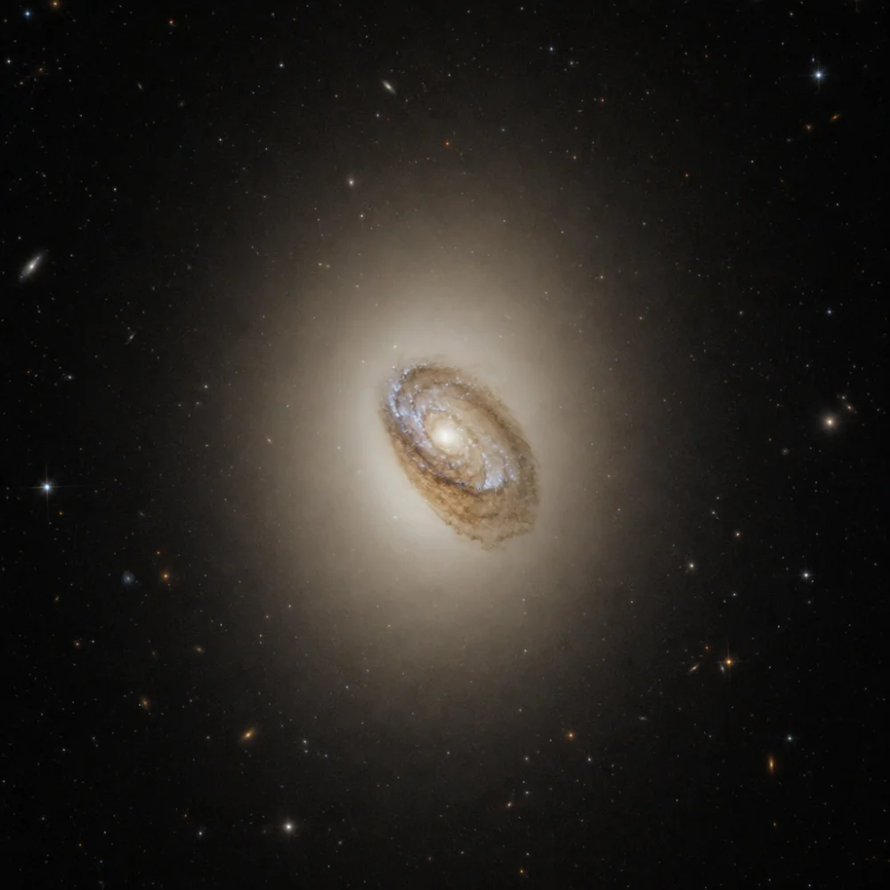 Hubbleův Teleskop Zachytil Galaxii Ngc 4698 S Neobvykle Otočeným Vnitřním Diskem
