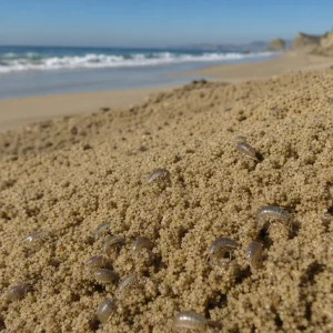 Drobní Korýši Sand Hoppers Přesouvají Na Kalifornských Plážích Desítky Kilogramů Písku Denně