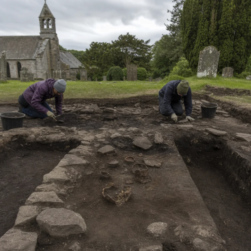 Ve Skotsku Archeologové Odkryli Šperkařskou Dílnu Na Hřbitově U Kostela