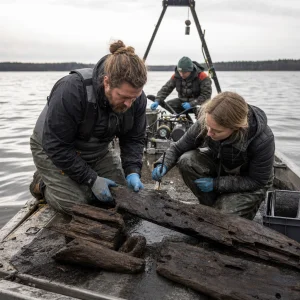 V Jezeře Arendsee Objevili Archeologové Vzácně Dochované Mezolitické Dřevo