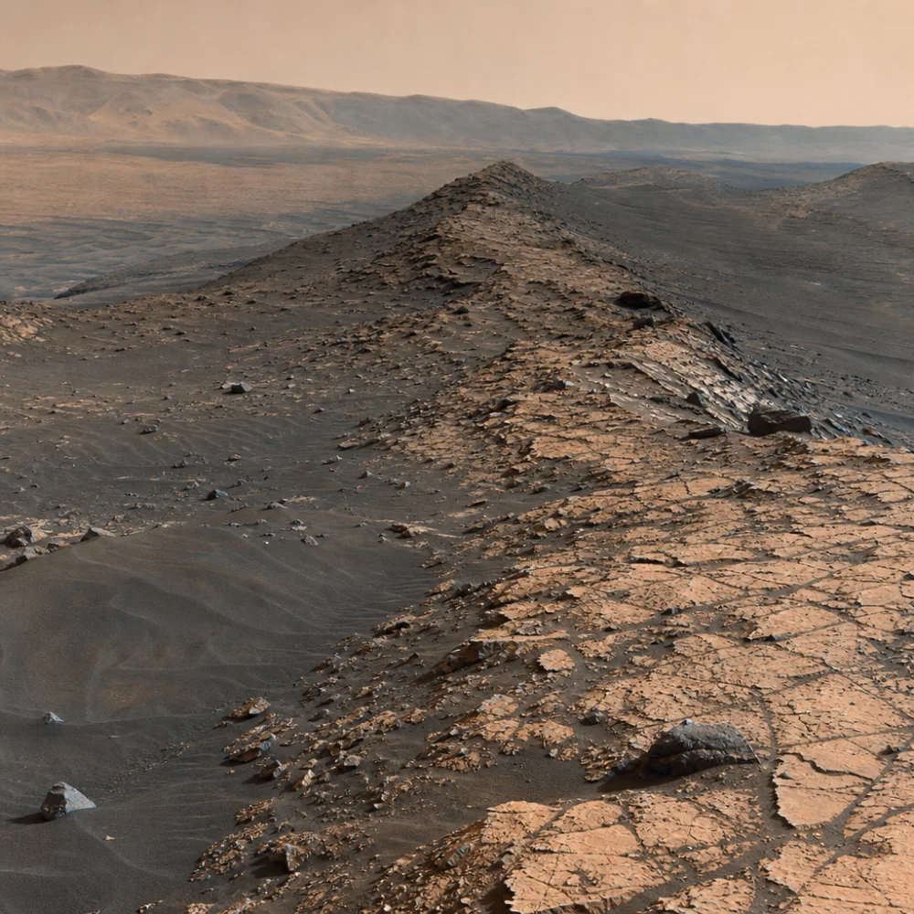 Umělec Poskládal Z Roku 2018 Nové Panorama Curiosity Na Hřebeni Vera Rubin Ridge