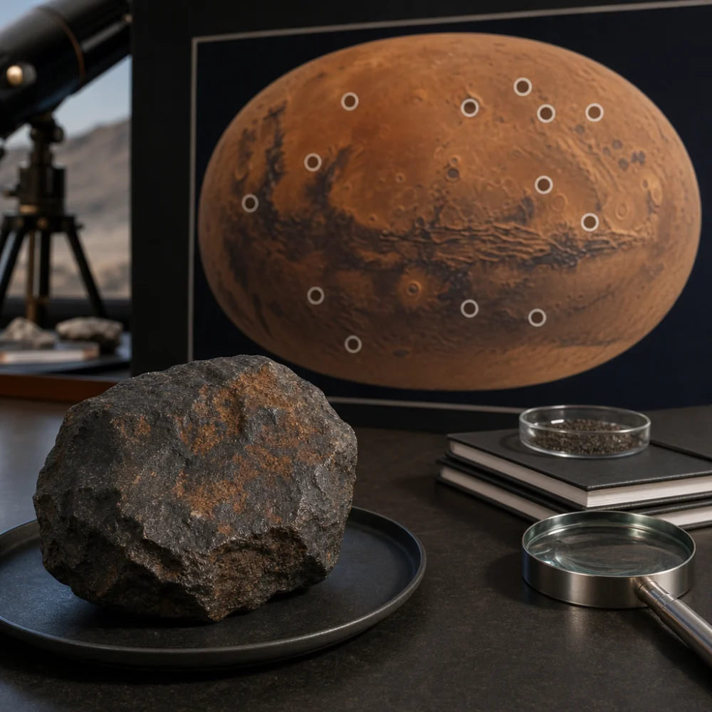 Nasa Zveřejnila Mapu 13 Míst, Odkud Mohl Pocházet Marsovský Meteorit Teghaza 001